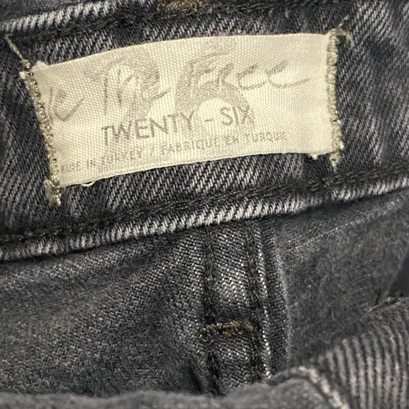 Free People We the Free Shorts Womens Size 26 Overall Black Button Front - Picture 4 of 7